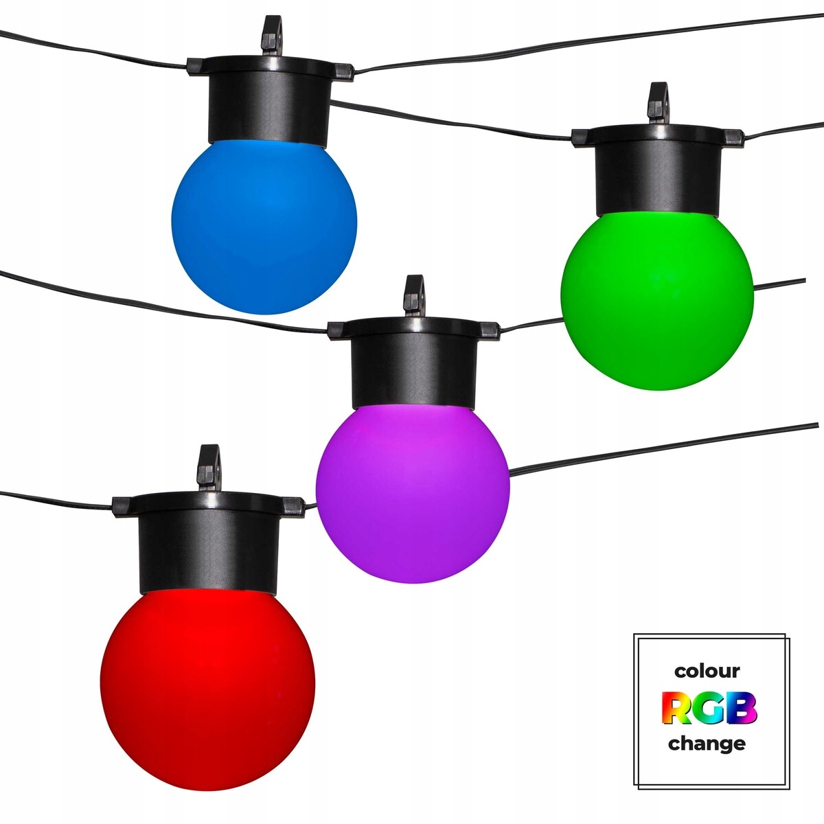 

Girlanda świetlna kule żarówki Led 7,5m Rgb +pilot