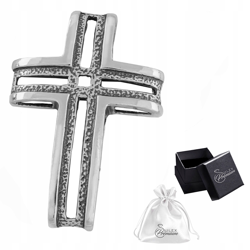 Kříž na krk stříbrný přívěsek oxidovaný 925