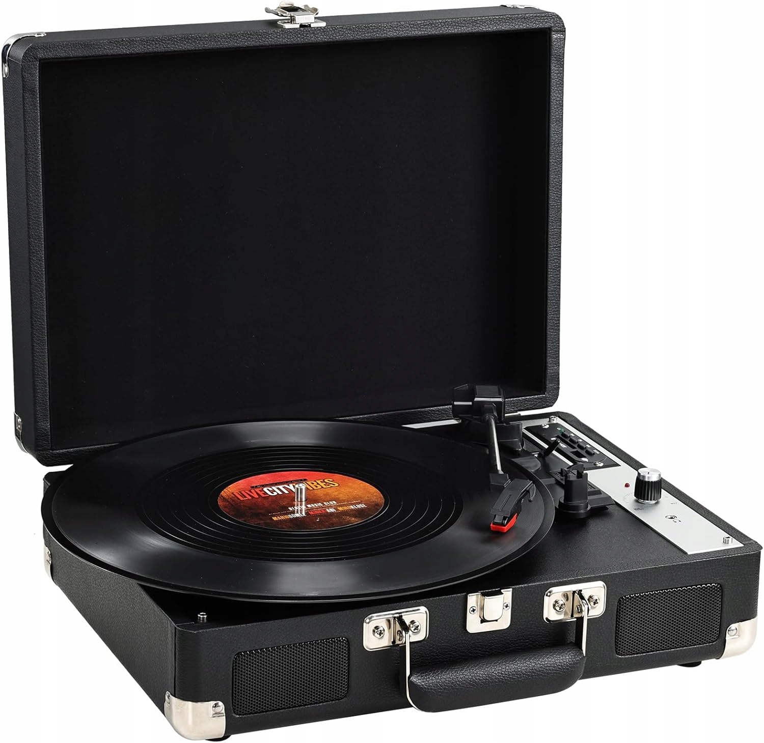 Retro Bluetooth Usb MP3 Gramofón S Reproduktormi – 3-RÝCHLOSTNÝ – 33/45/78 Ot/min