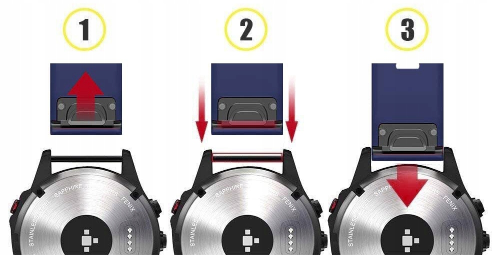 GRANATOWY Silikonowy Pasek Garmin Epix 2 (22mm) Model Epix 2