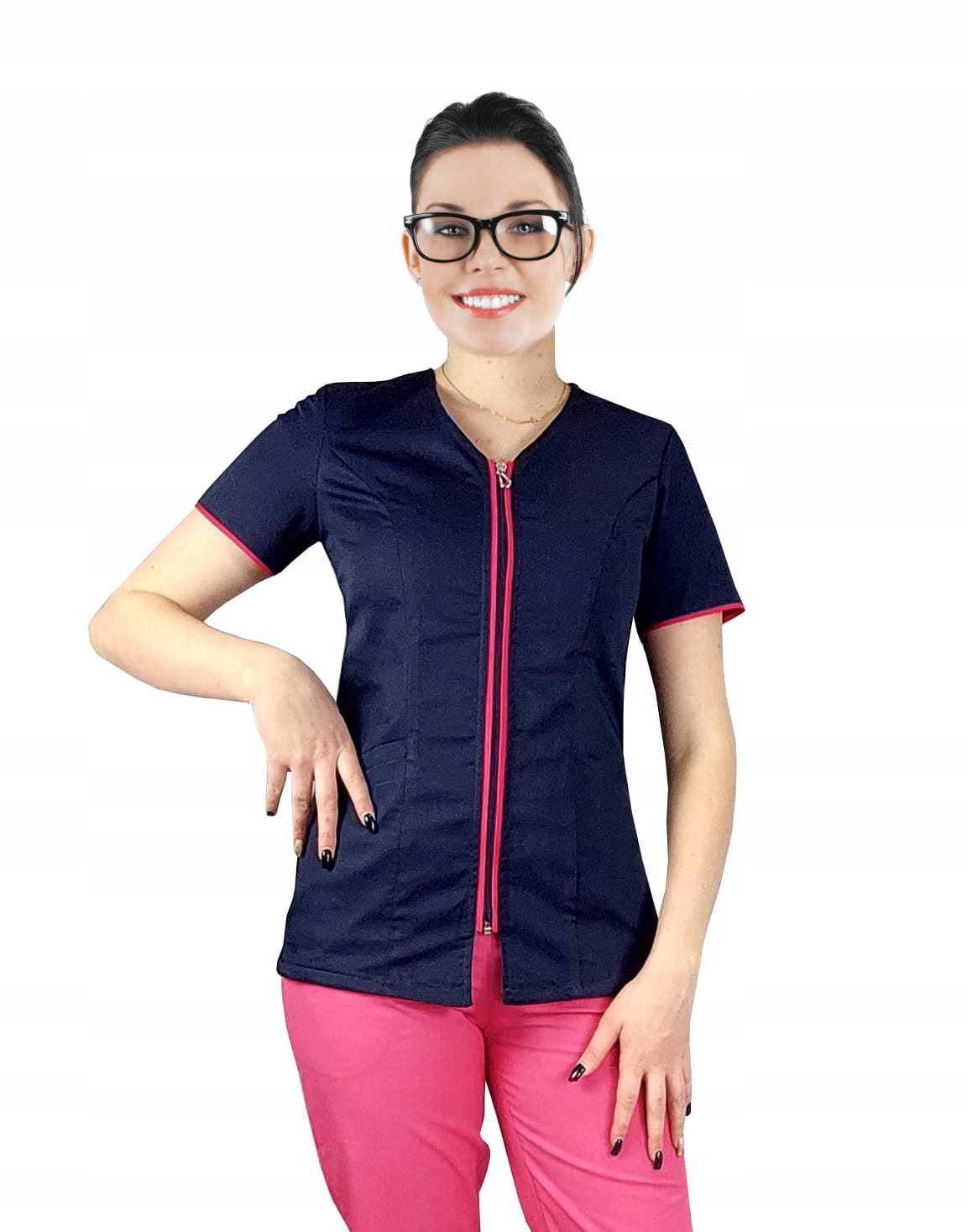 

Żakiet medyczny kosmetyczny na suwak r.42 granat