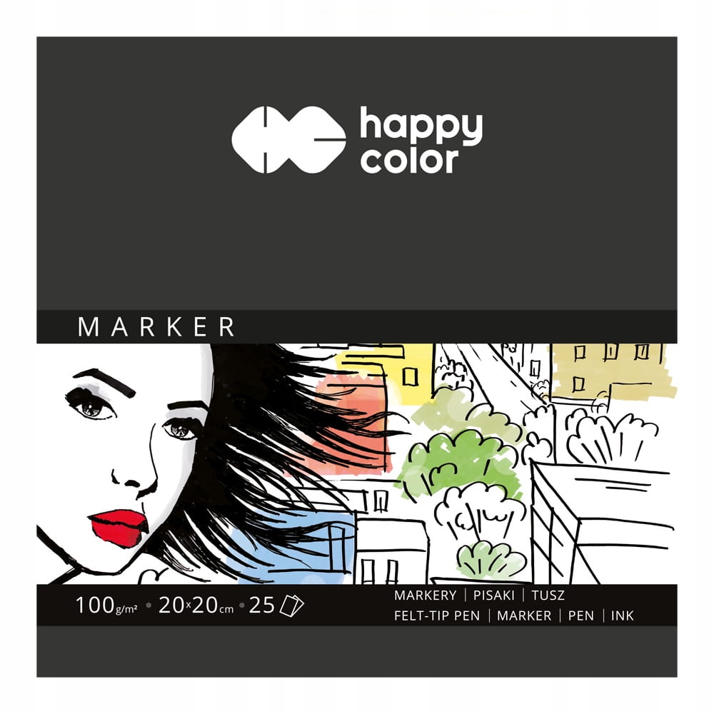 

Blok do markerów Happy Color 20x20 cm 100g 25ark