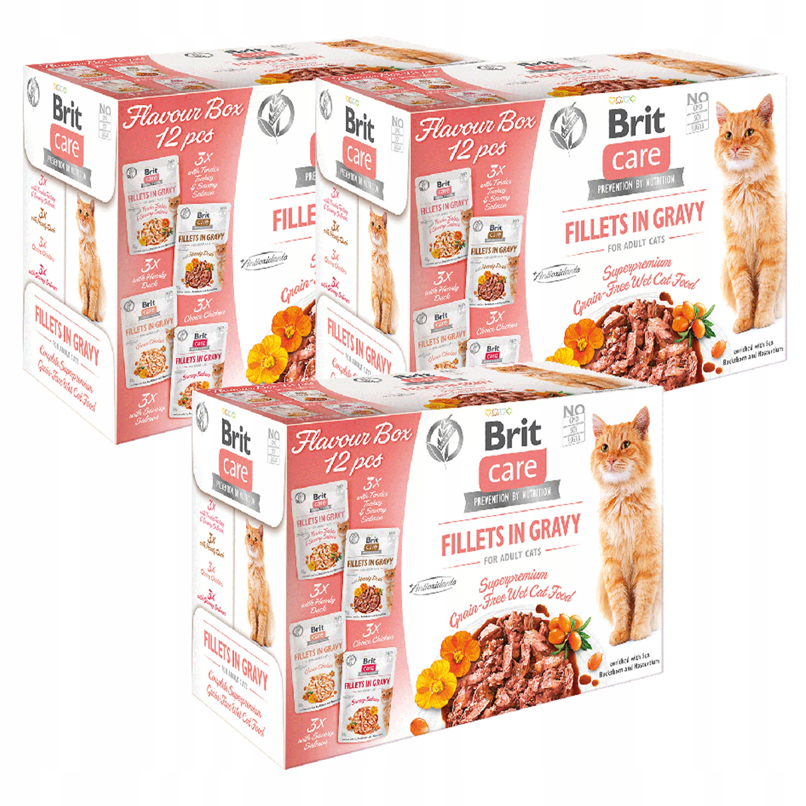Levně Brit Care Box Pouch krmivo pro kočky pro kočky mix chutí 36 x 85 g