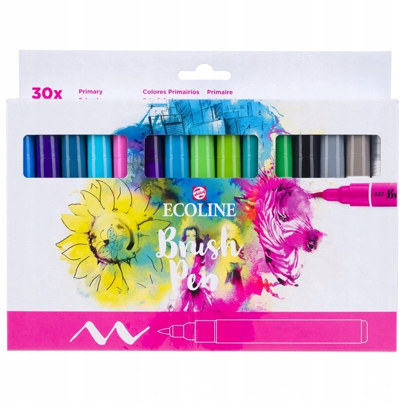 Akvarelový Ecoline Brush Pen, 30ks základní