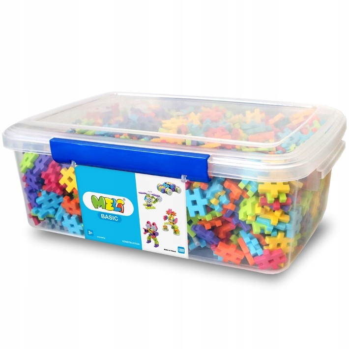 

Klocki Wafle Meli Basic Constructor Edu 1200 elem.