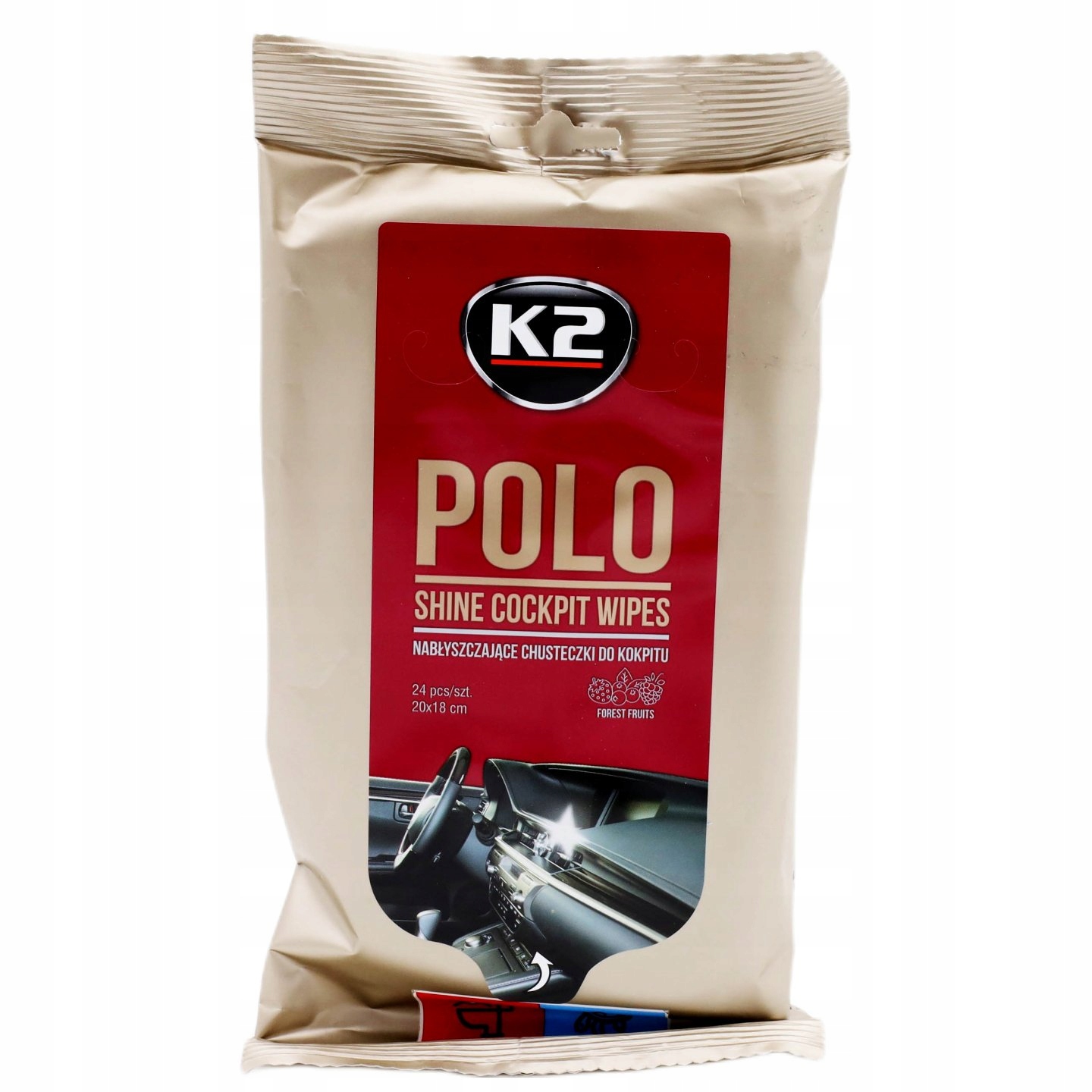 

Chusteczki do Kokpitu K2 Polo Shine Wipes K420 x24