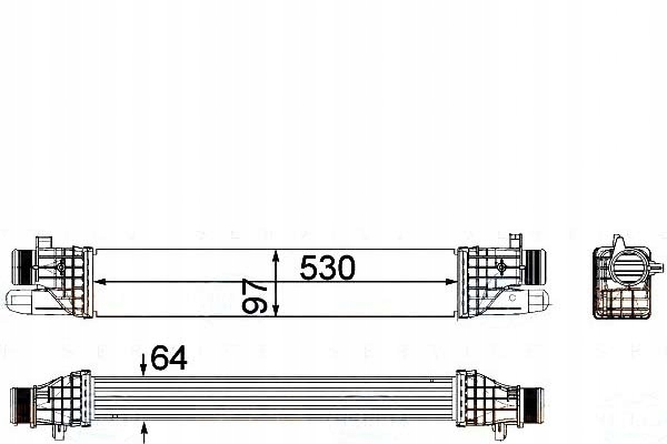 BEHR HELLA INTERCOOLER CHŁODNICA POWIETRZA DOŁADOW