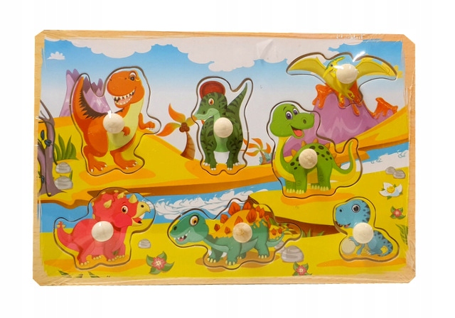 UKŁADANKA EDUKACUJNA PUZZLE DREWNIANE Z UCHWYTAMI