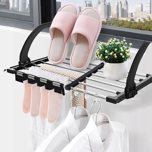 Levně Nástěnný Ocel Sušák A Na Balkon, Škakovatelný, Z Nerezové Oceli