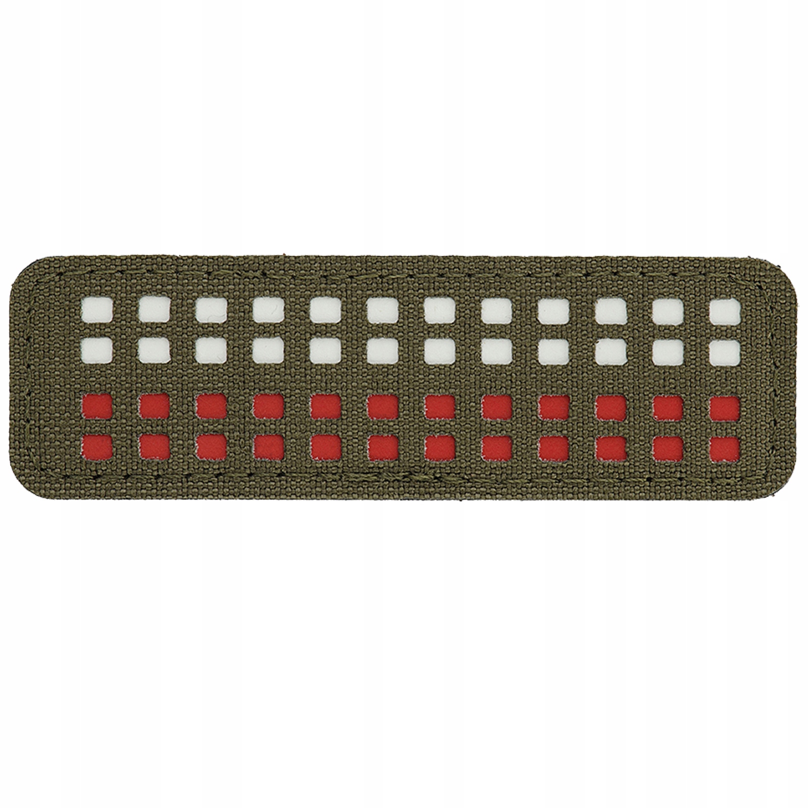 Naszywka rzep M-Tac flaga 25x80 mini kwadraty laser cut r. green/white/red