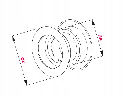 TULEJKA DRZWIOWA Ø55 ZŁOTA AWENTA Kod producenta T14MZ