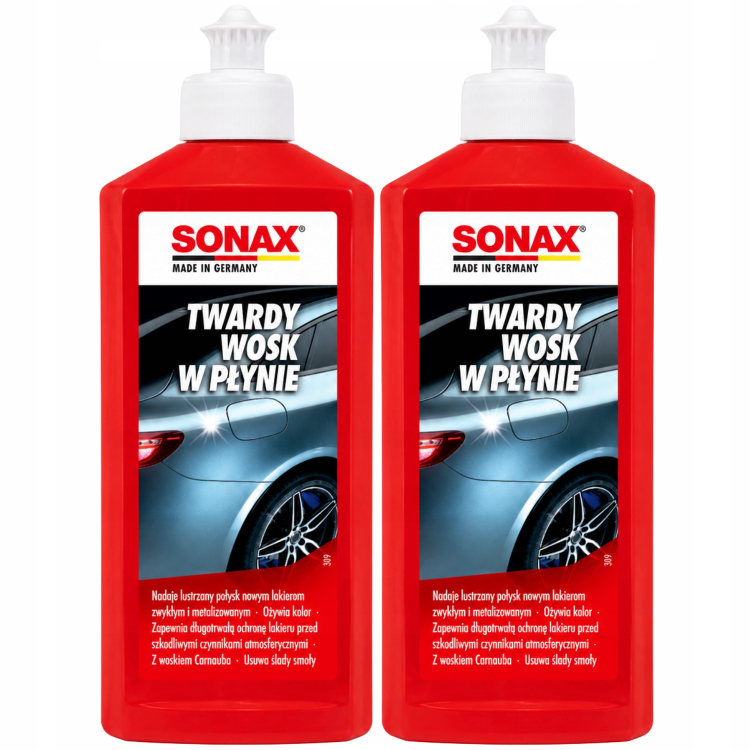 Sonax Twardy wosk w płynie Carnauba lustrzany połysk 2x 250 ml