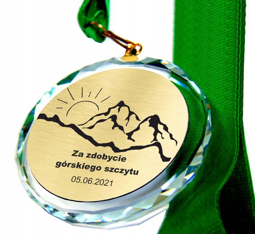 

Szklany Medal Dowolny Grawer!