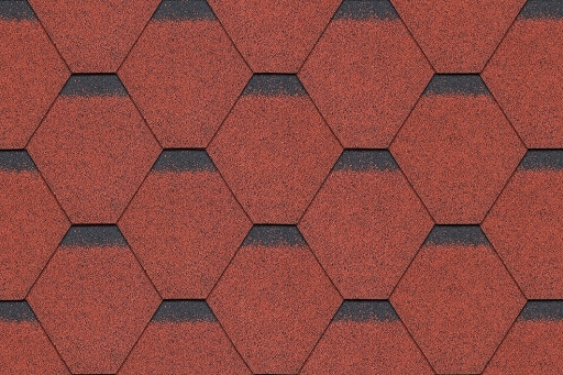 Gont bitumiczny MIDA Sonata Hexagonal czerwony