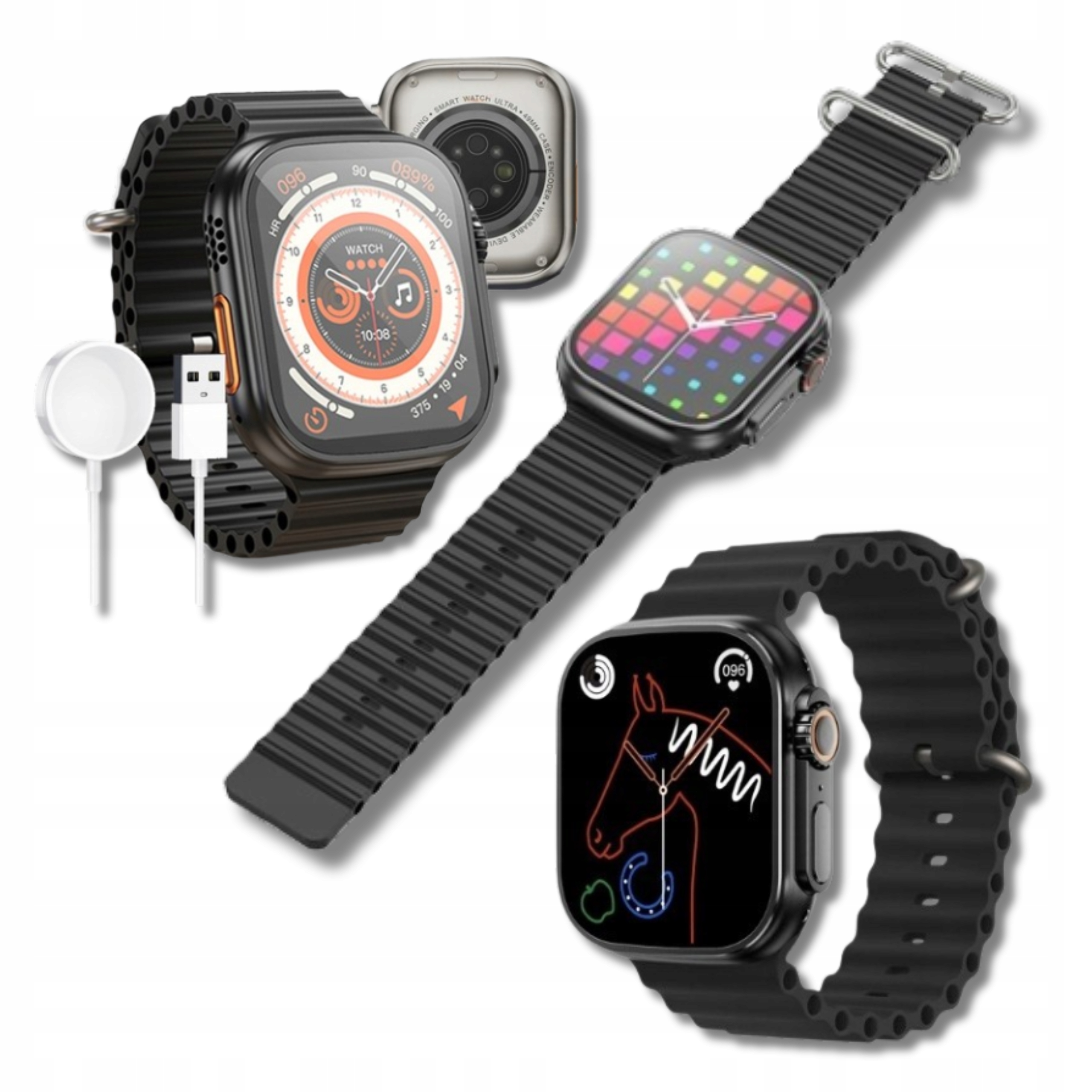 Chytré Hodinky 4G Bluetooth 5.0 Unisex 1,96 palců v jazyce Pl Monitorování zdraví