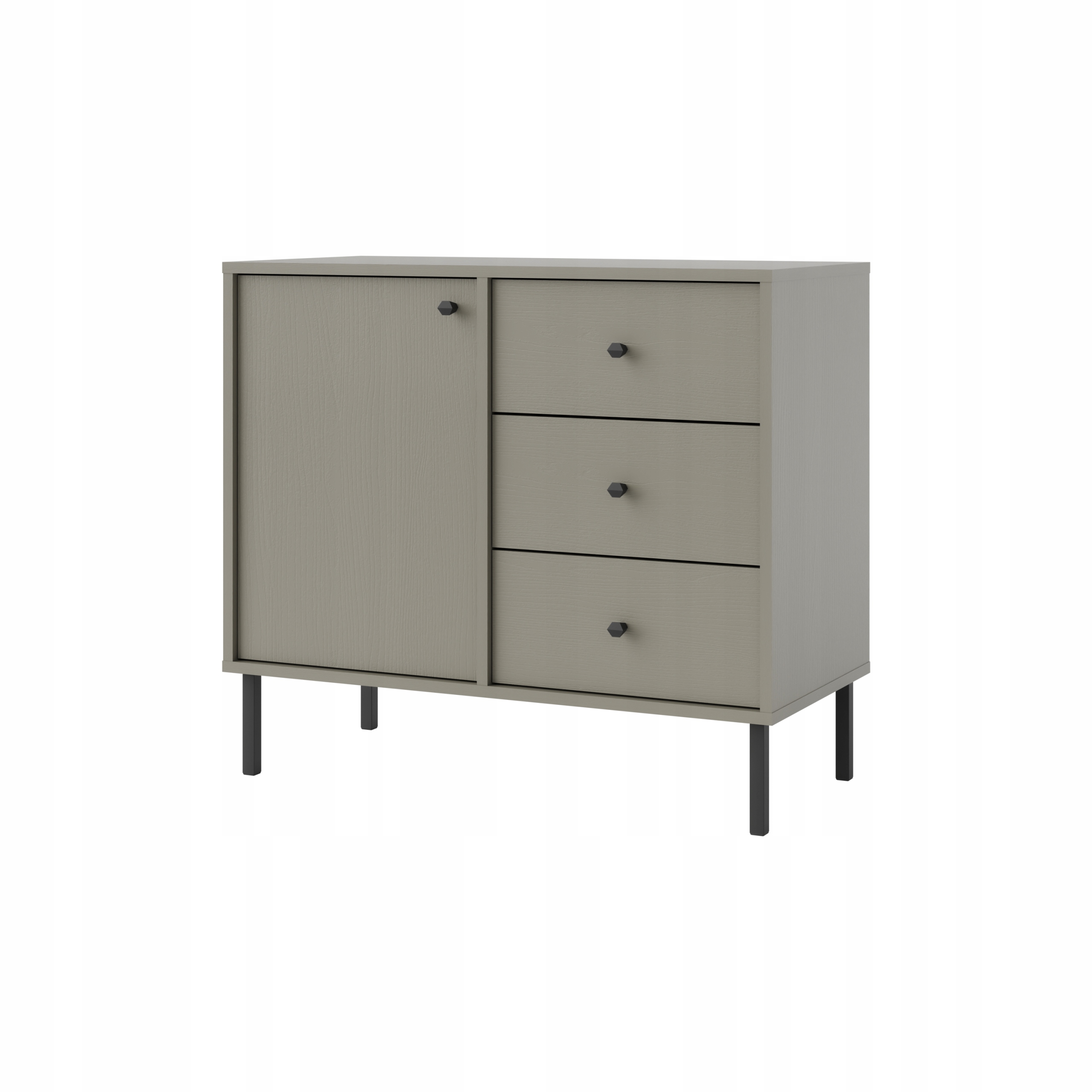 Komoda s zásuvkami do obývacího pokoje Sakai 2 1F 3S T814 Eukalyptus