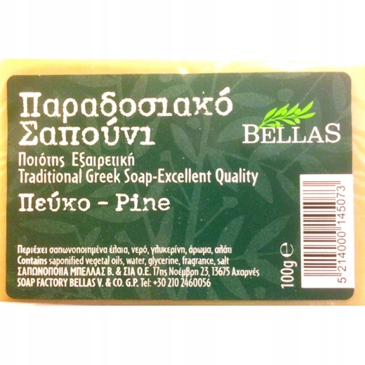 MYDŁO GRECKIE OLIWKOWE Z SOSNĄ NATURALNE 100G