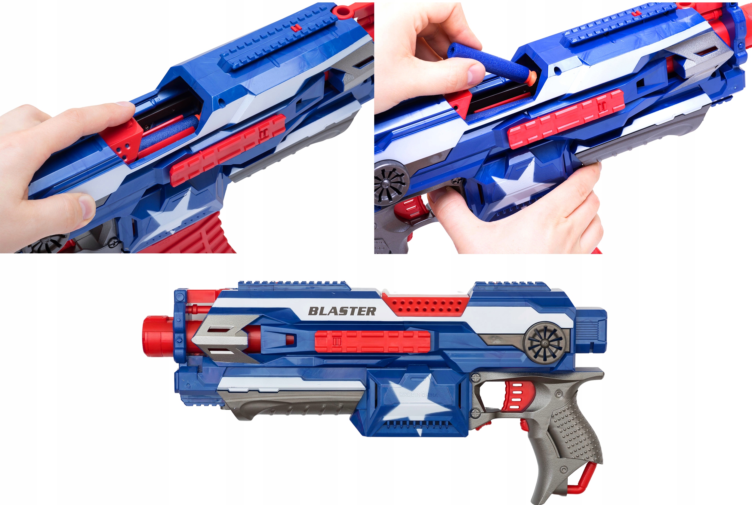 PISTOLET KARABIN HERO NABOJE PIANKOWE WYRZUTNIA Materiał plastik