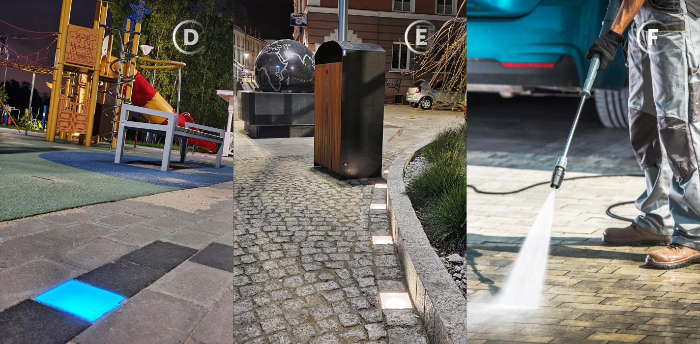 6x Kostka Brukowa LED LedBruk 24V 12x12cm RGBW BC Waga produktu z opakowaniem jednostkowym 5.88 kg