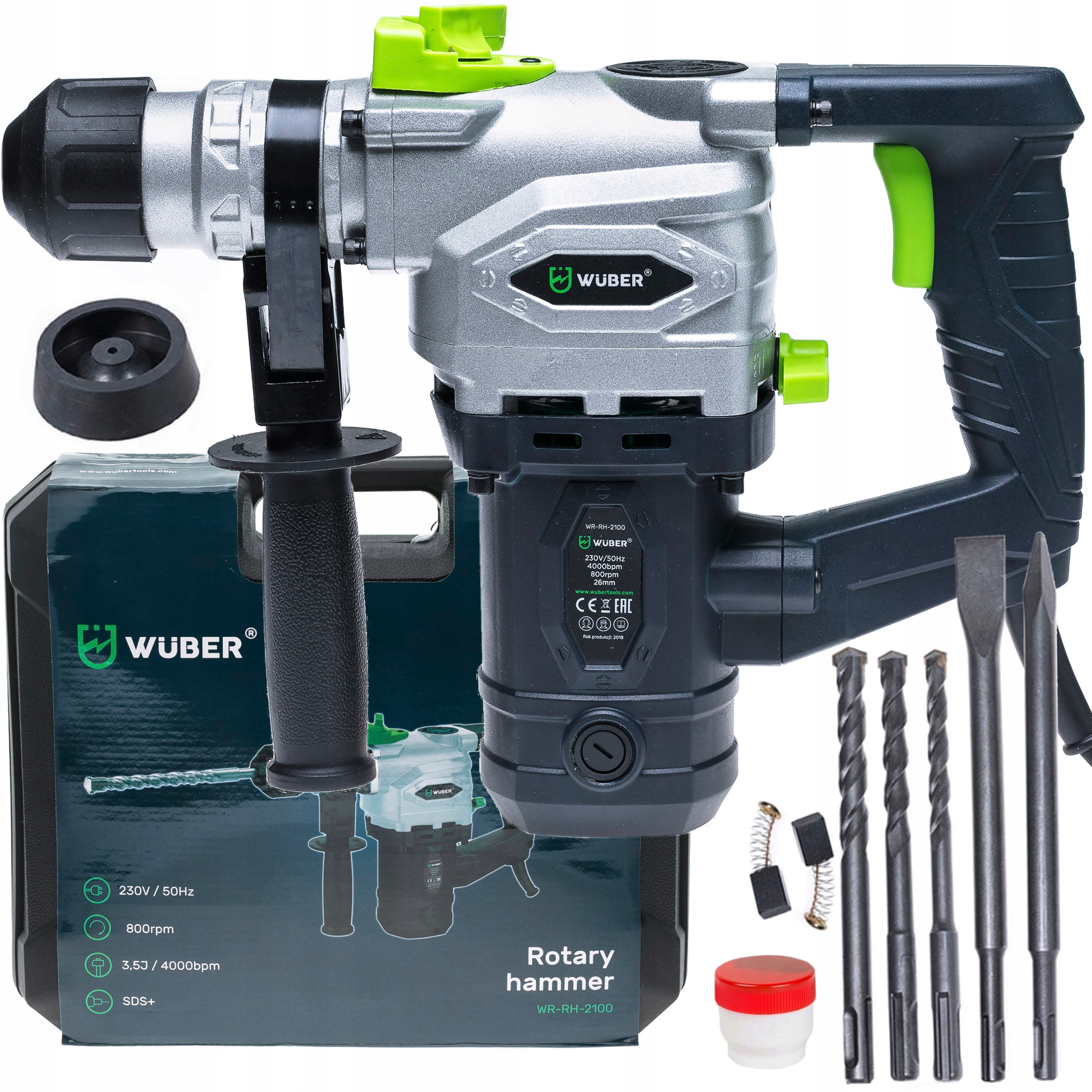 MŁOT UDAROWY MŁOTOWIERTARKA SDS DŁUTA WIERTŁA Marka Wuber