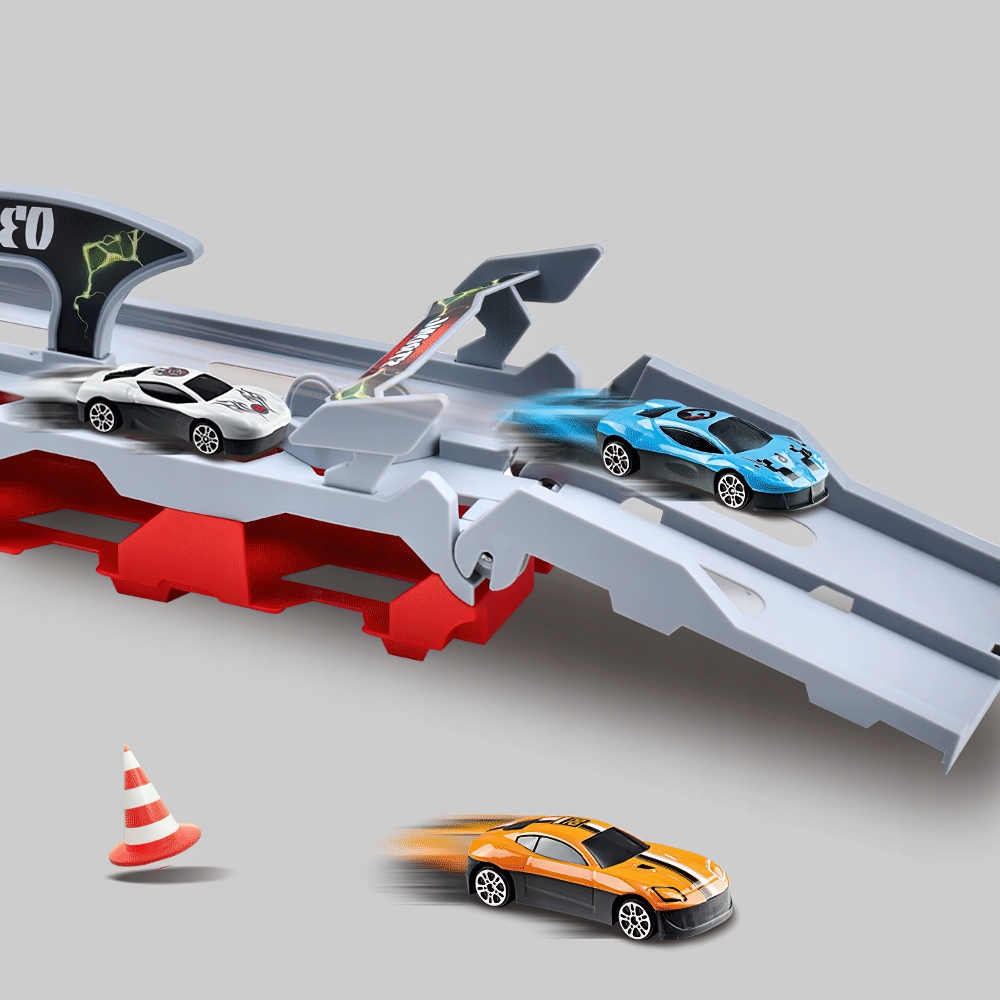 TRANSPORTER AUTEK TORY WYŚCIGOWE + 8 AUTA Prezent Długość 56 cm