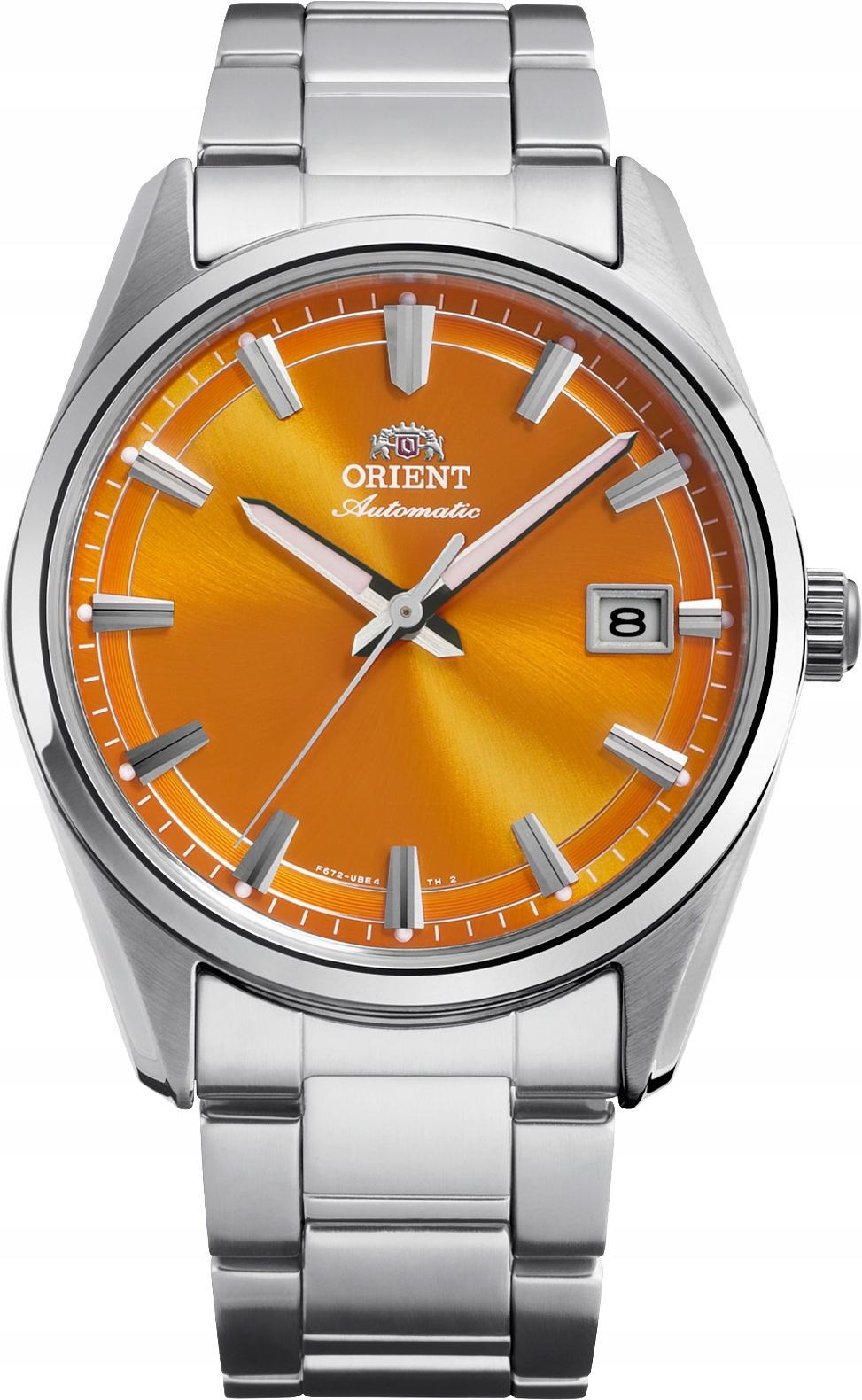Nové Originální Pánské Hodinky Orient Stretto Date RA-AC0R08Y30B oranžové