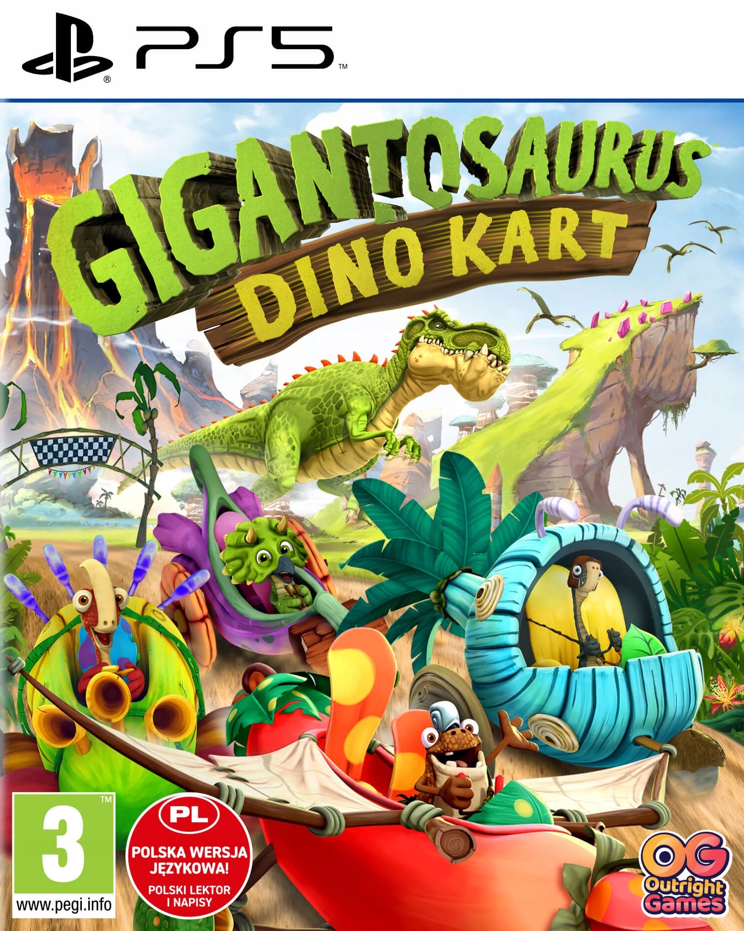 Gigantosaurus Gigantozaur Dino Kart Pl PS5