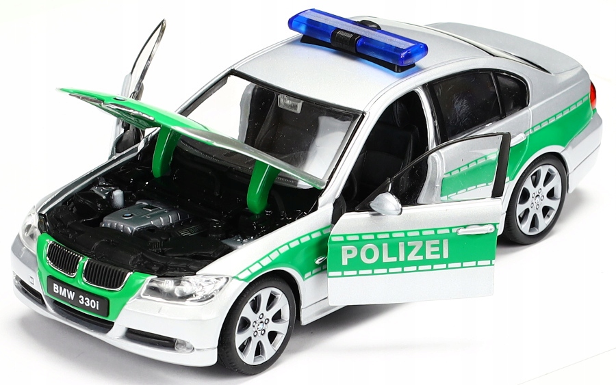 Welly Kovové Auto Bmw 330i Policie Otw.drzwi