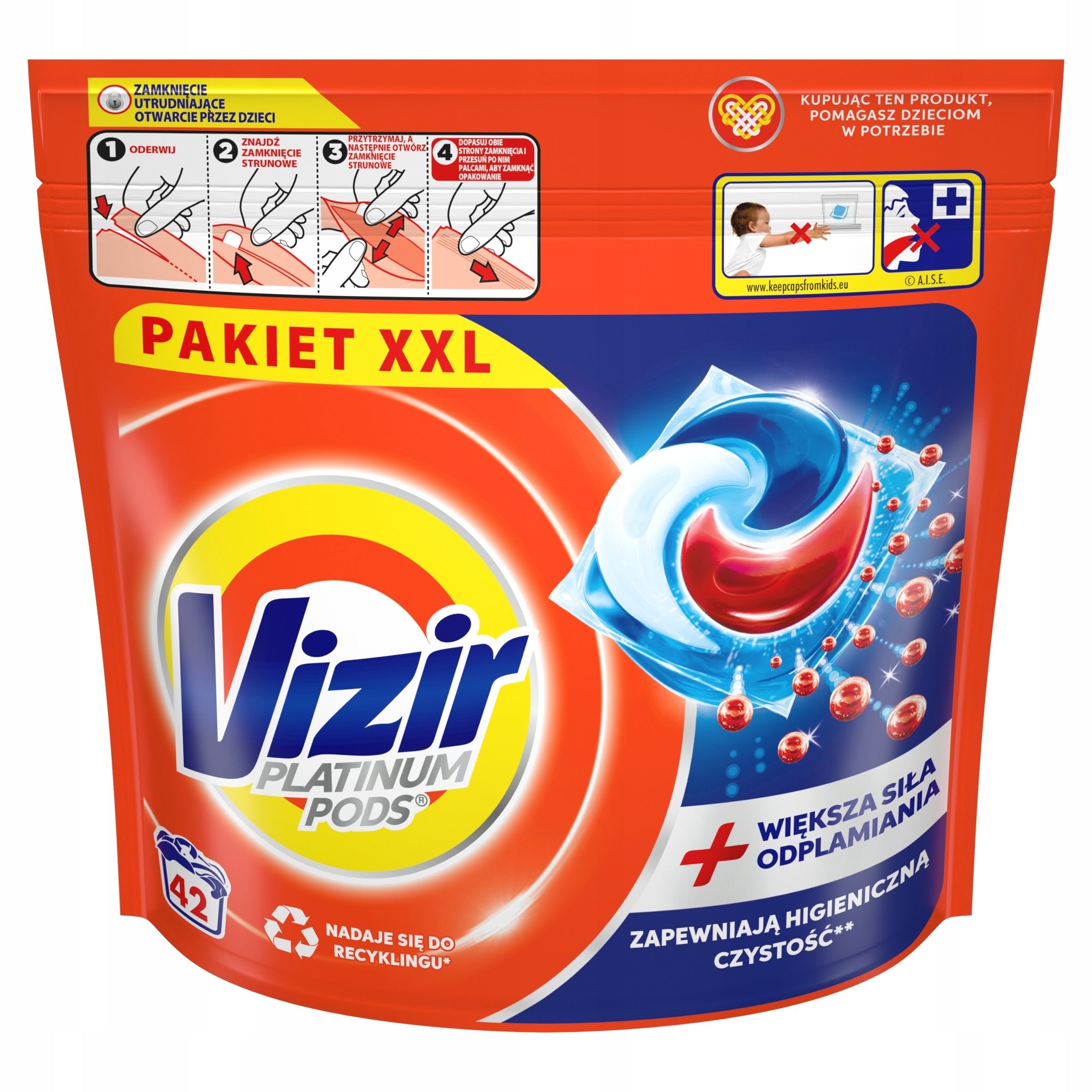 KAPSUŁKI DO PRANIA VIZIR 42SZT X 22,7G PLATINUM