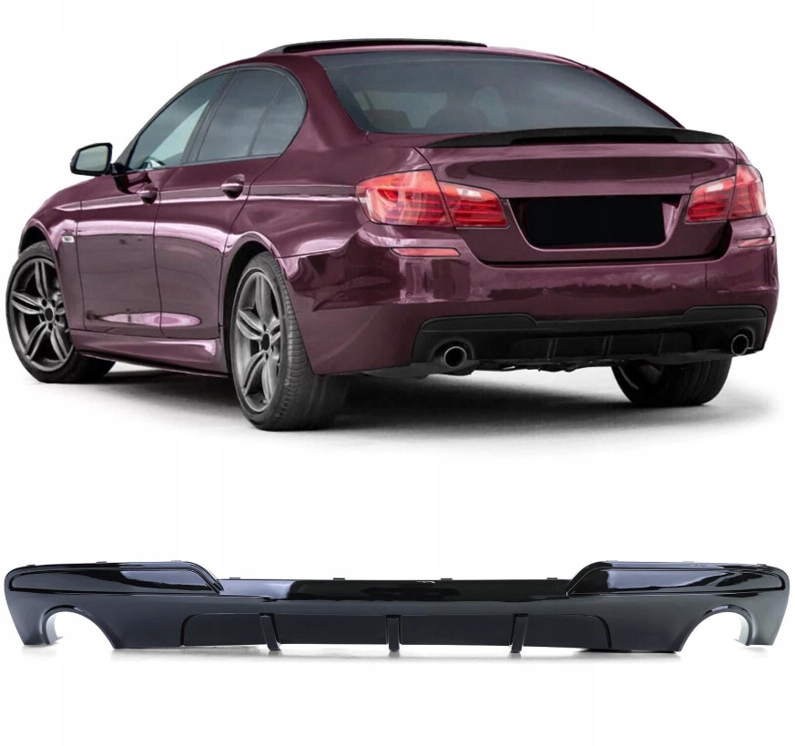 Bmw F10 F11 M Paket 2011-2017 Černý 335 Look Difuzér Zadního Nárazníku