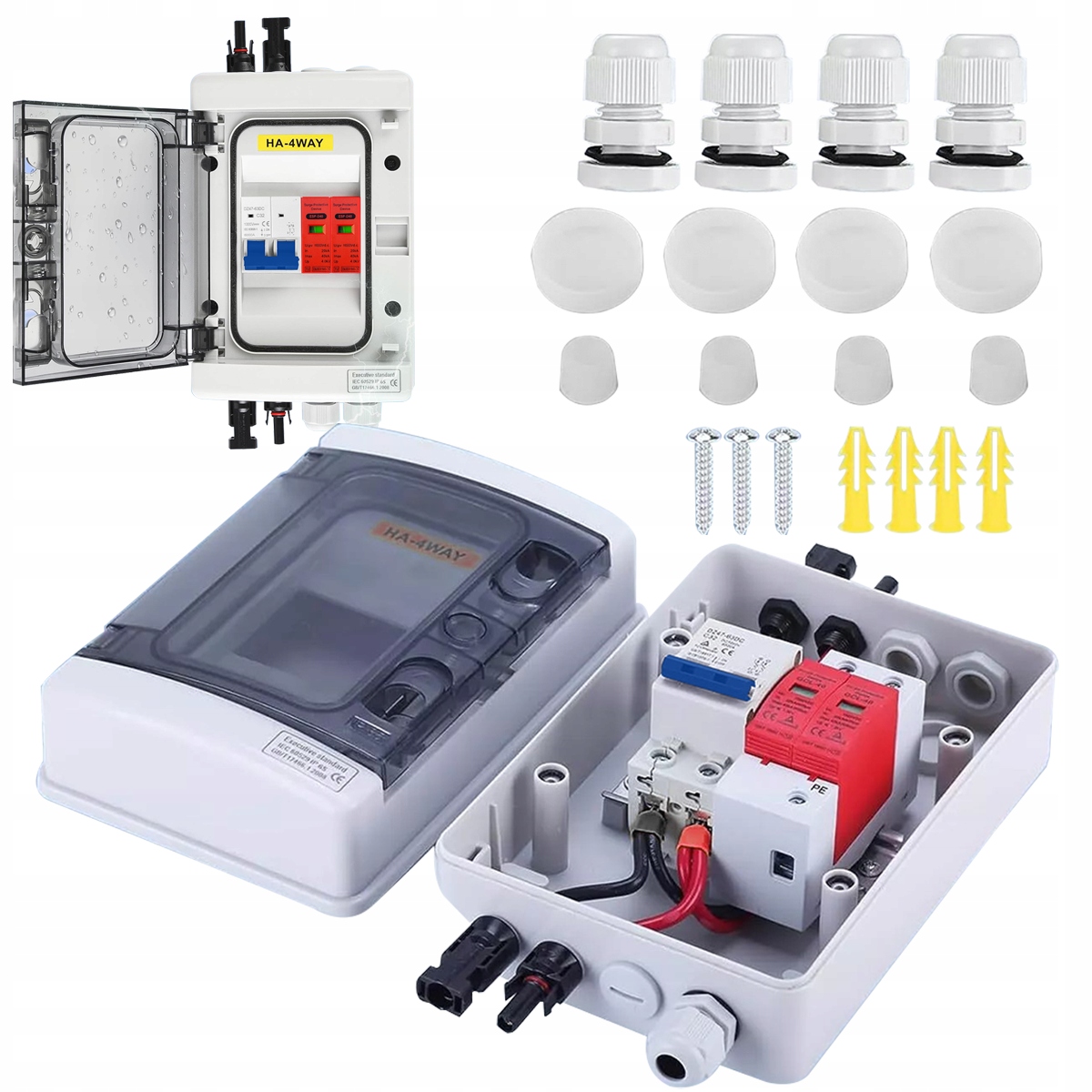 Kpl Rozdzielnica IP65 Skrzynka Zasilania DC 1000V Pv Fotowoltaiki 1 String