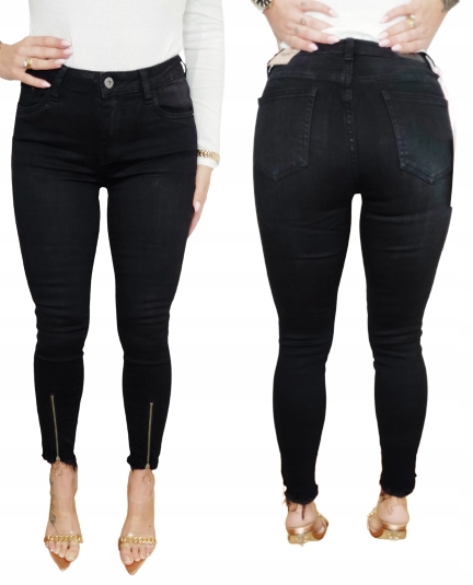 

Elastyczne Spodnie Damskie Skinny Redress Zip