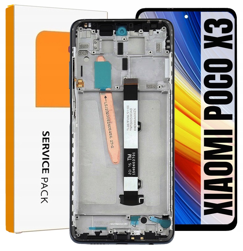 Displej Pro Xiaomi Poco X3 Originální LCD Displej Rámeček Černý