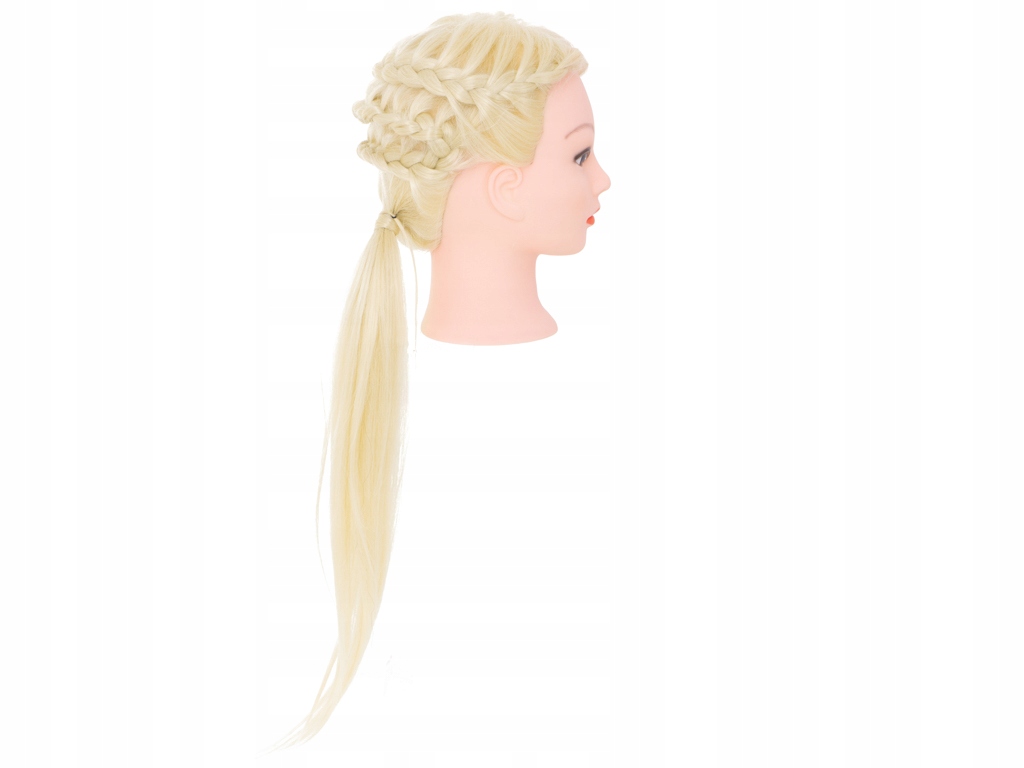 Hlava hlavy pro kadeřnický trénink, přírodní blond vlasy