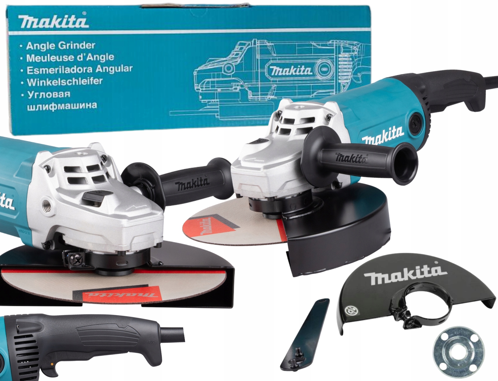 Makita Szlifierka kątowa 230mm 2200W sieciowa GA9090N Kątówka diax