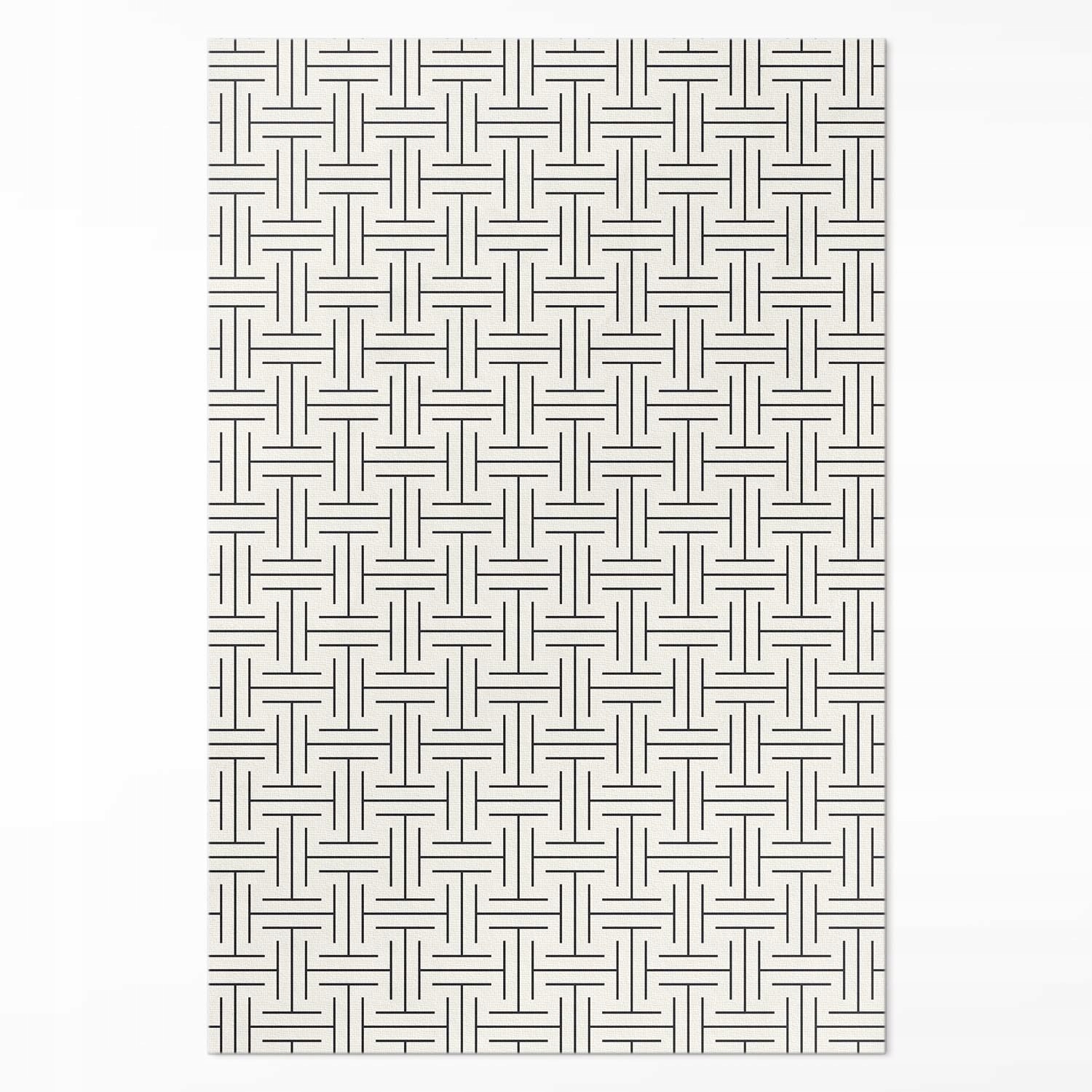 Loftový vinylový koberec Pravidelné línie minimalistický labyrint 120x180 cm