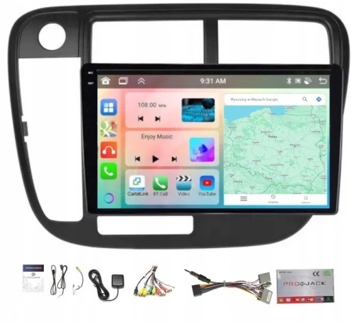 Rádio Navigácia Carplay Honda CIVIC 1995-2000 Wifi Android 4GB 64GB
