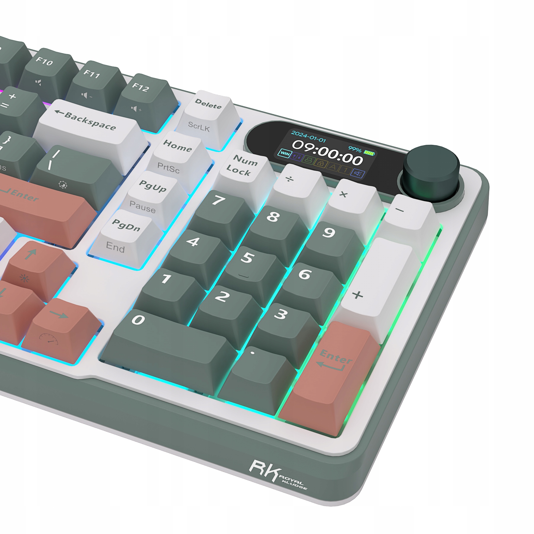 ROYAL KLUDGE RK-S98 Camping Green Gaming Keyboard Brown switch — 9
