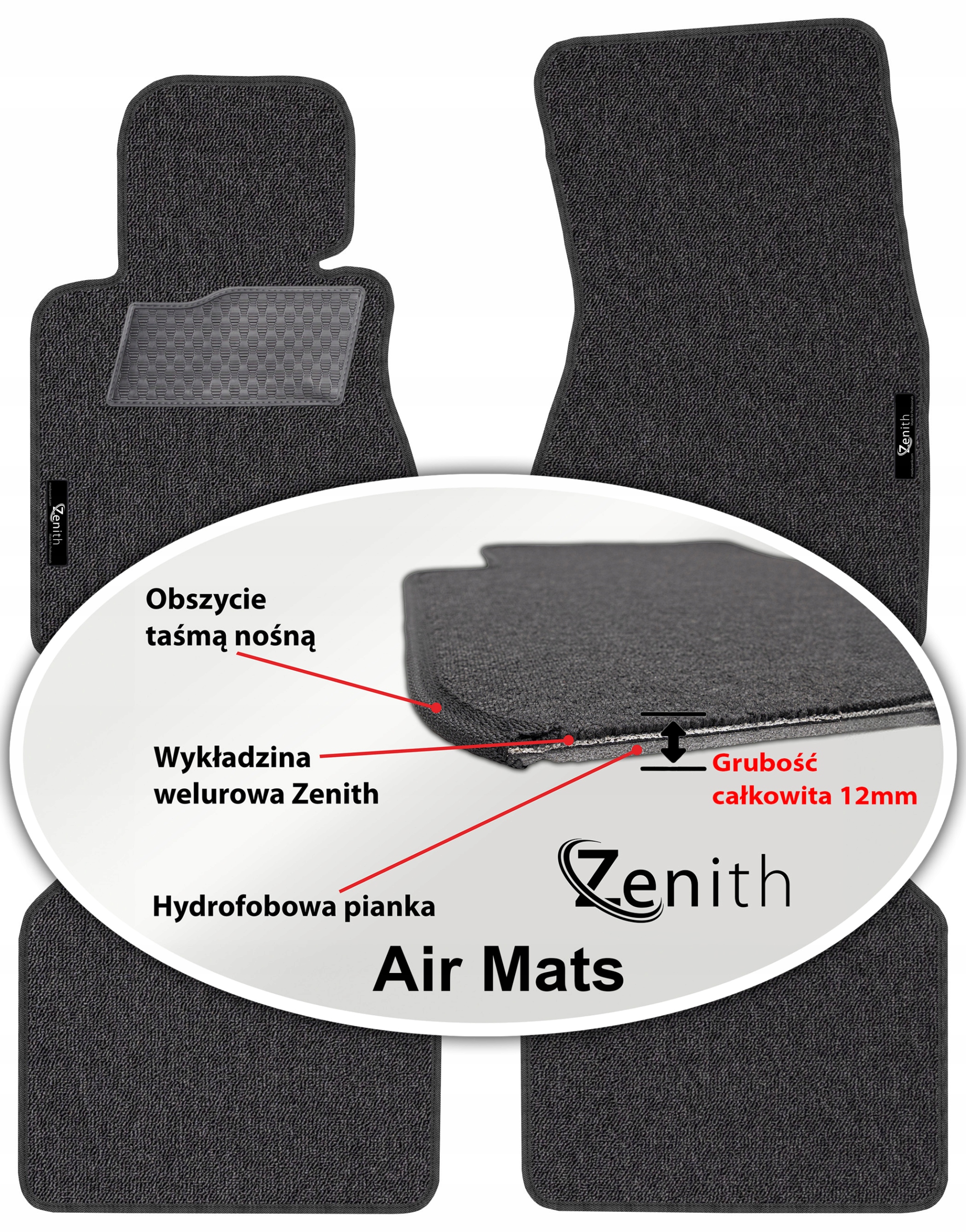 Bmw 7 E66 Long 2001-2008 Velúrové koberčeky do auta Zenith Air Mats