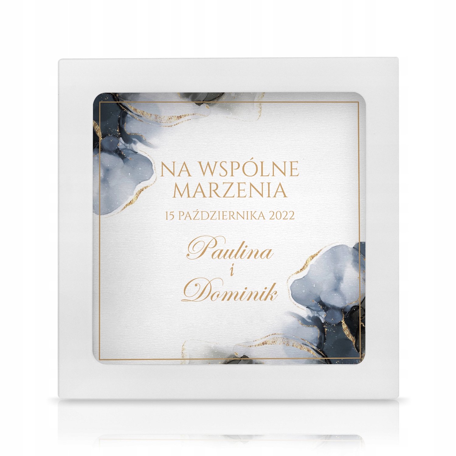 Personalizowana skarbonka na ślub dla młodej pary na wesele