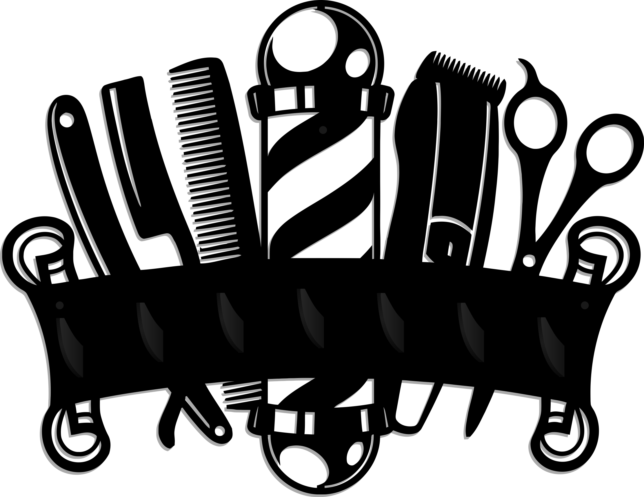 Věšáky na oblečení velký nástěnný věšák barbershop pro barbera