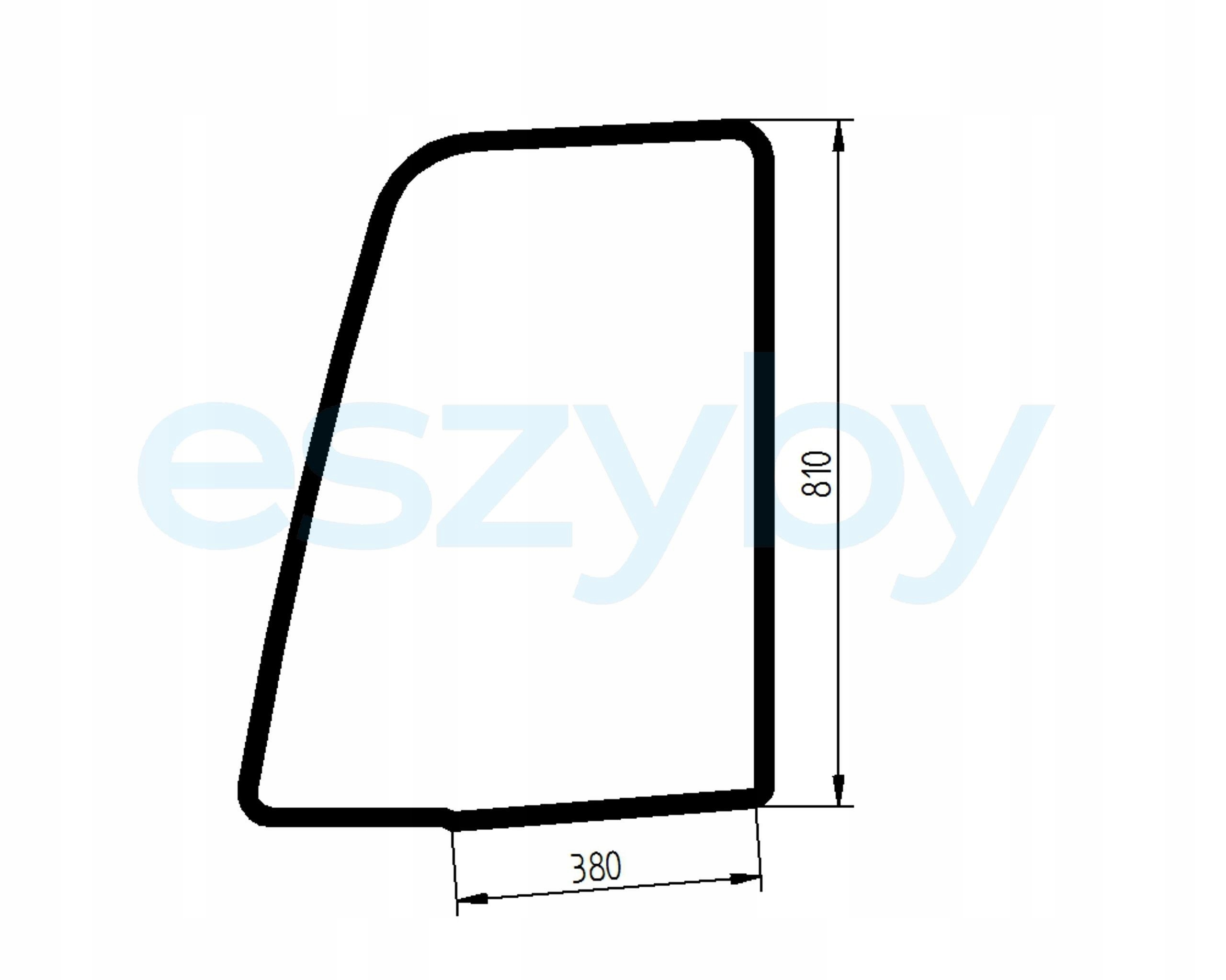 sklo minibagr Kubota KX080-3 horní dveře