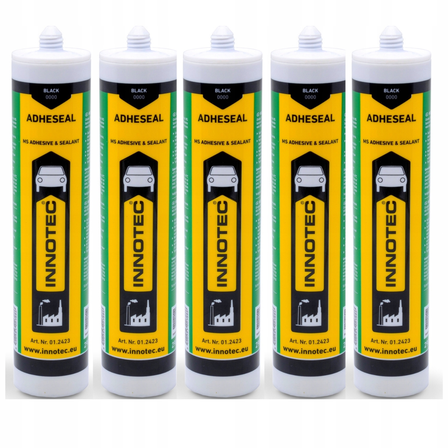 Innotec Lepiaca a tesniaca hmota Adheseal 290 ml Čierna 5 ks