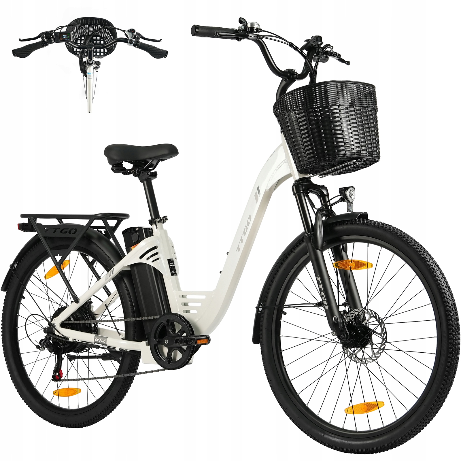 26" Elektrokolo Ttgo C2 Pro 250W 36V18AH 25 km/h, dojezd 120 km, městské elektrokolo