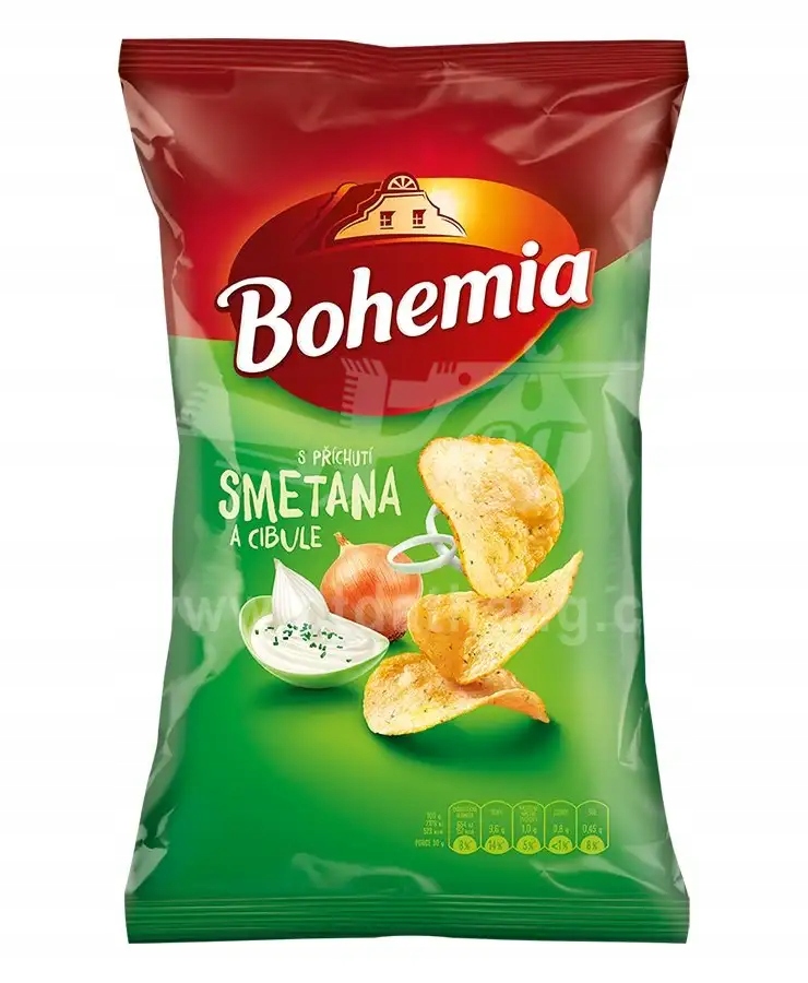 Levně Bohemia Chips s příchutí smetana a cibule 60g