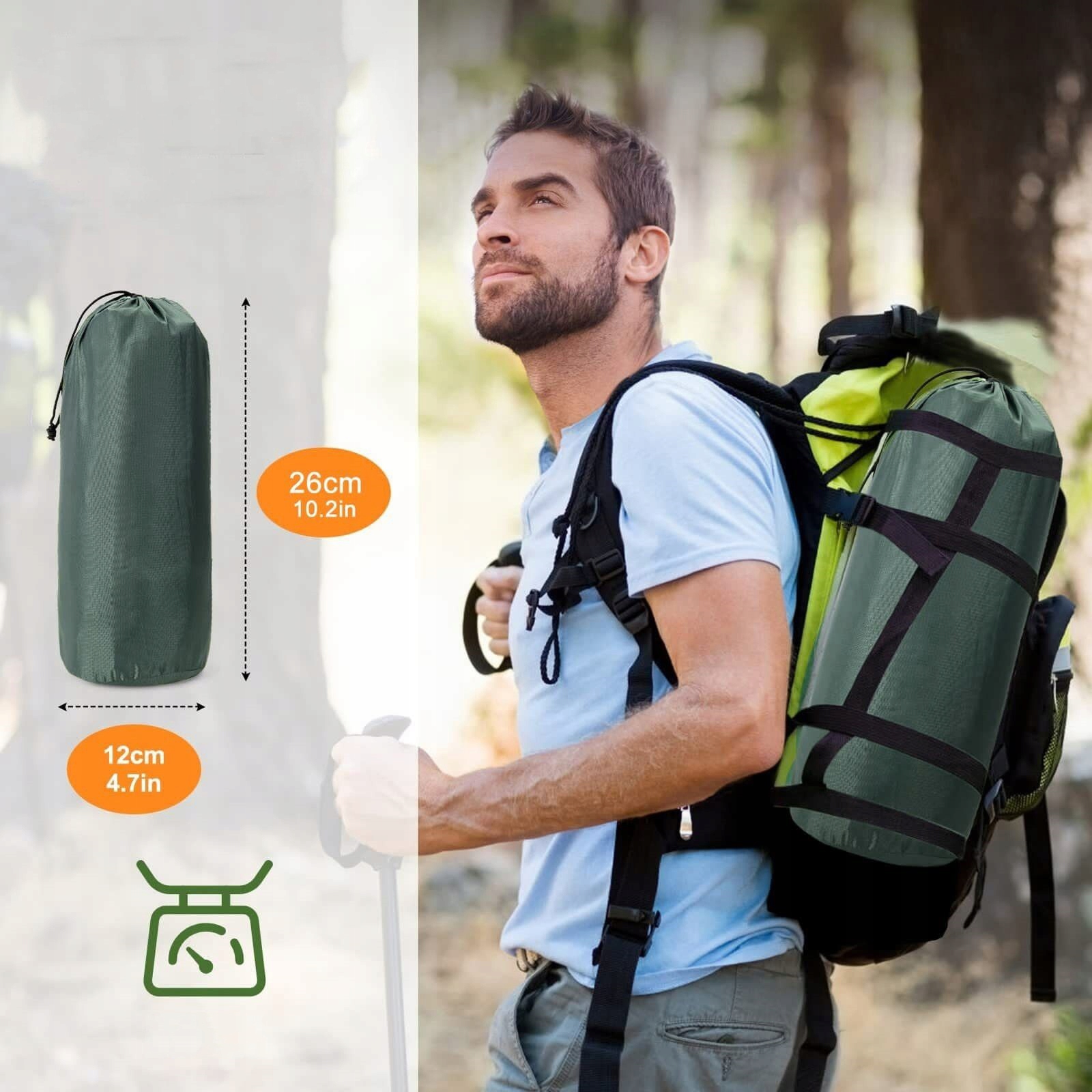 KARIMATA SAMOPOMPUJĄCA PODKŁADKA KEMPINGOWA NADMUCHIWANA MATA DO SPANIA Rodzaj Materace