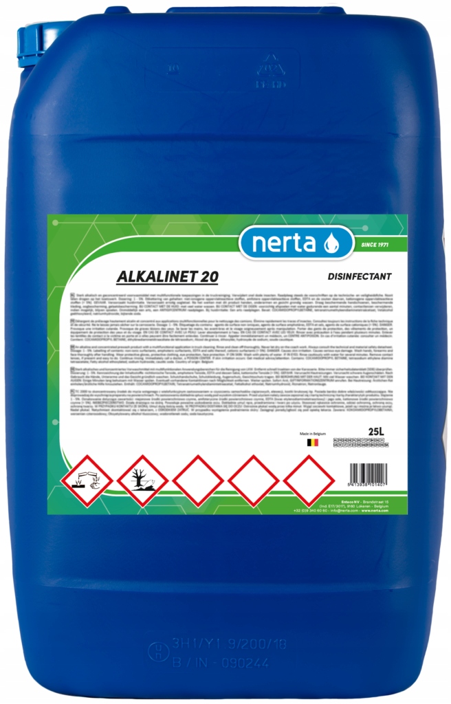 Nerta Alkalinet 20 20L Silny Środek Myjąco-Dezynfekujący Do Obór i Chlewni