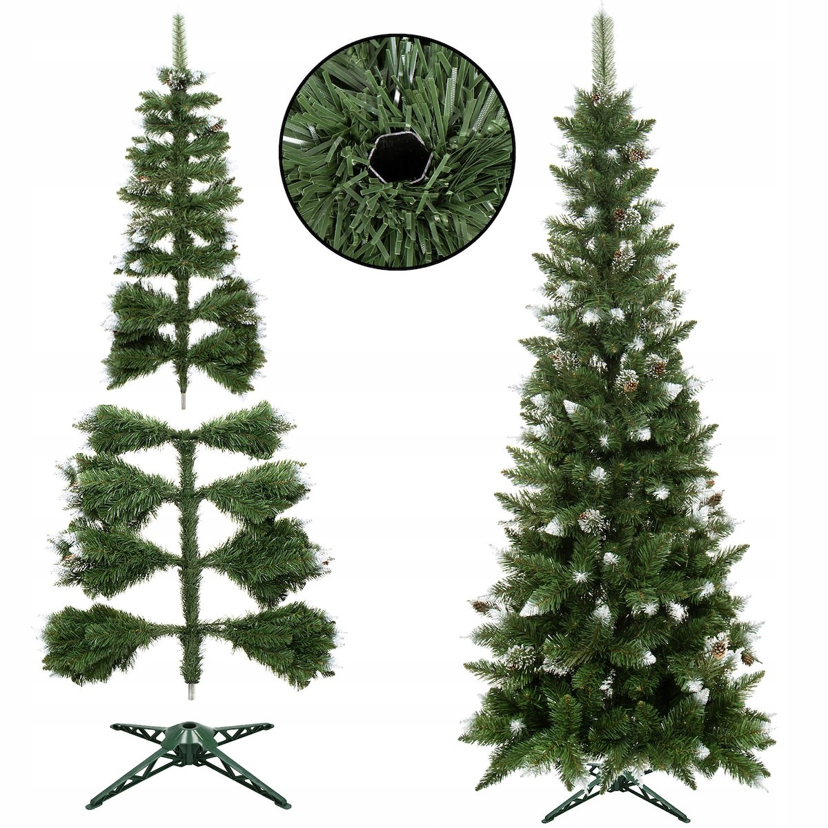 CHOINKA SOSNA DIAMENTOWA PIĘKNA WĄSKA 250 cm OŚNIEŻONA + GRATIS EAN (GTIN) 5907719460574