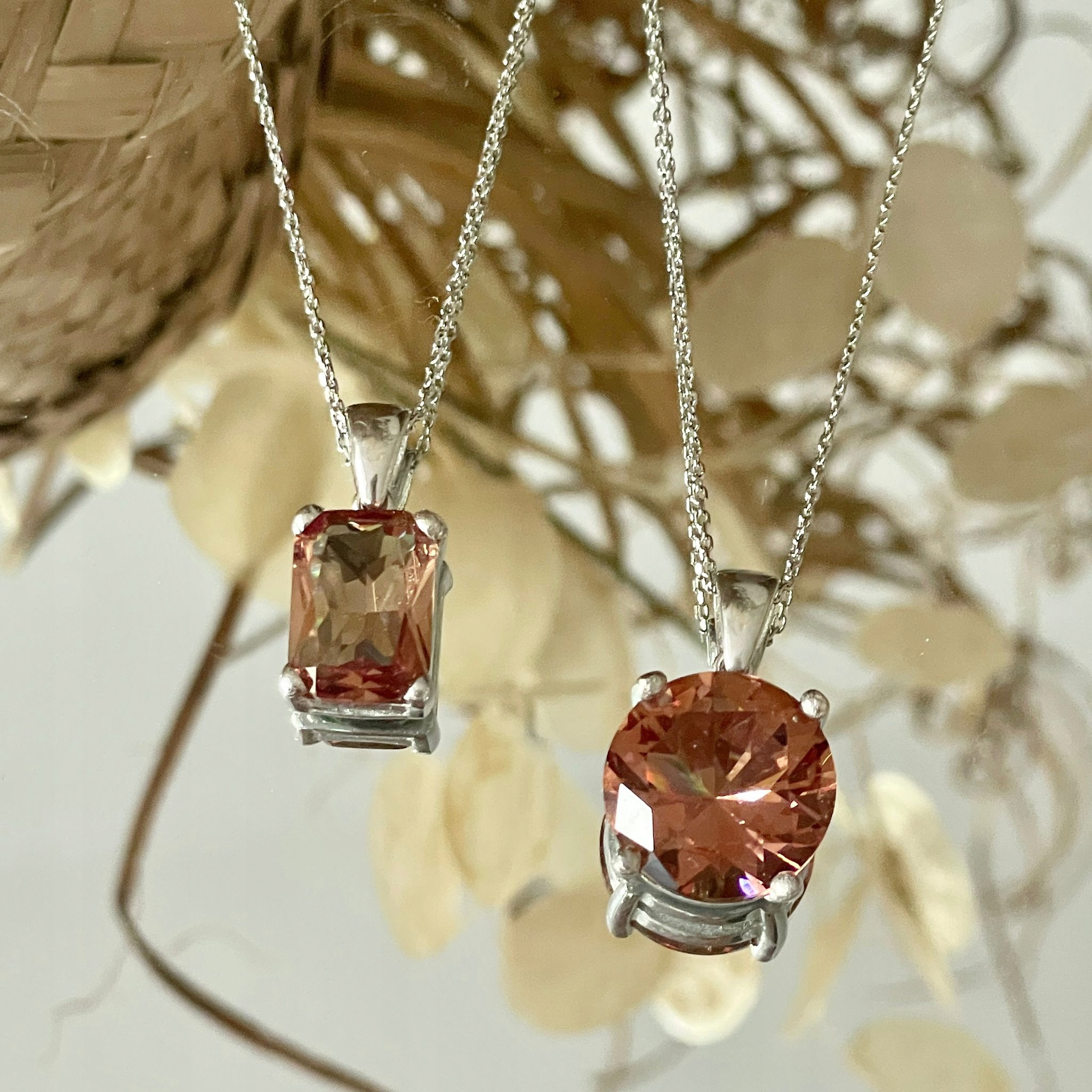 NASZYJNIK srebrny damski łańcuszek Sułtanit Zultanite Turecki kamień Marka Inna marka