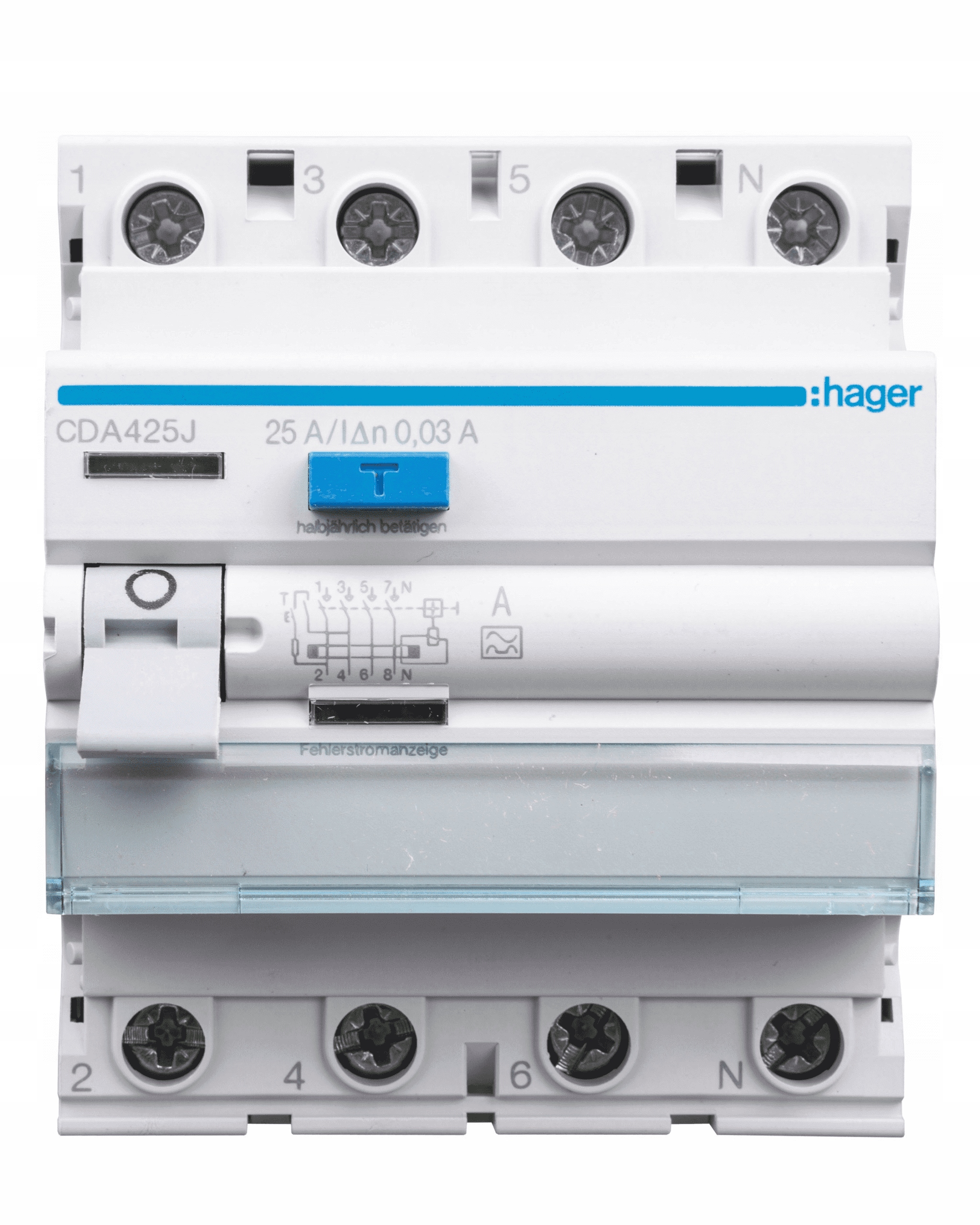 

Hager Wyłącznik różnicowy CDA425J 25A 30mA A 4P
